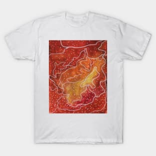 Red and Yellow galaxy T-Shirt
